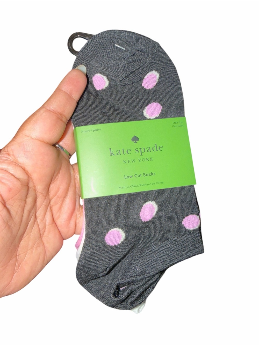 kate spade ♠️ polka dot Low Cut Socks 3pairs - Picture 2 of 6